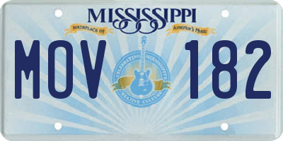 MS license plate MOV182