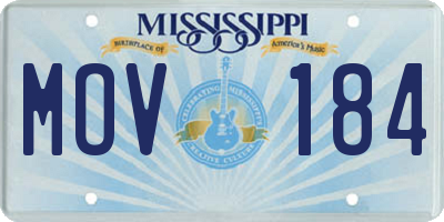 MS license plate MOV184