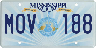 MS license plate MOV188