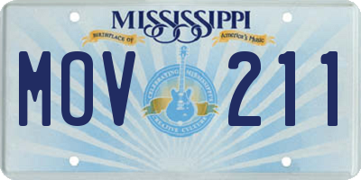 MS license plate MOV211