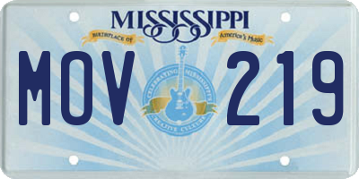 MS license plate MOV219