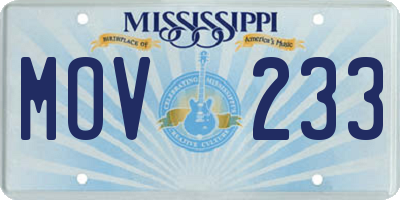 MS license plate MOV233