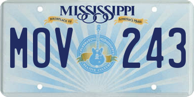 MS license plate MOV243