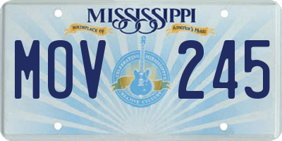 MS license plate MOV245