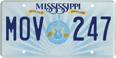 MS license plate MOV247