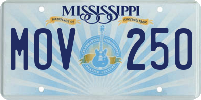 MS license plate MOV250