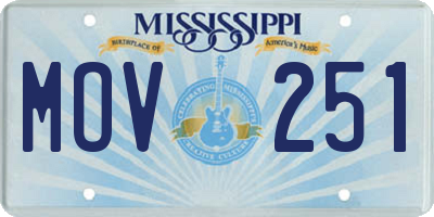 MS license plate MOV251