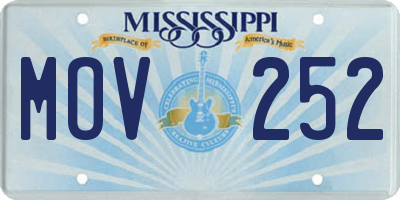 MS license plate MOV252