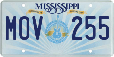 MS license plate MOV255