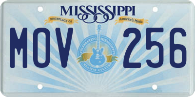 MS license plate MOV256