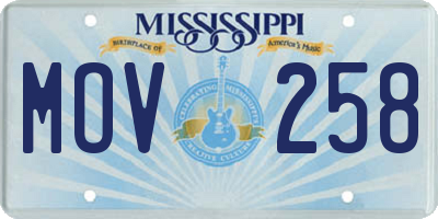 MS license plate MOV258
