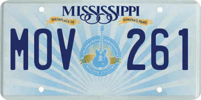MS license plate MOV261