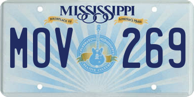 MS license plate MOV269