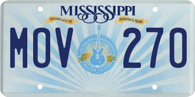 MS license plate MOV270