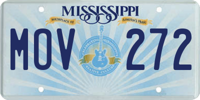 MS license plate MOV272
