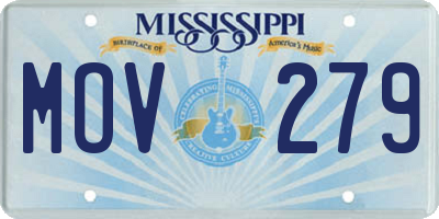MS license plate MOV279
