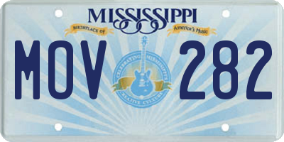 MS license plate MOV282