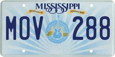 MS license plate MOV288