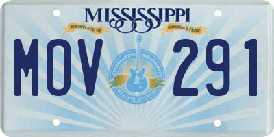 MS license plate MOV291