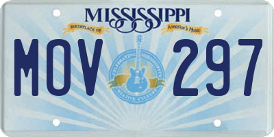 MS license plate MOV297