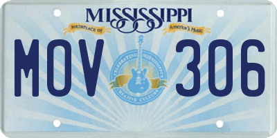 MS license plate MOV306