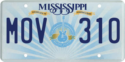 MS license plate MOV310