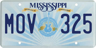 MS license plate MOV325