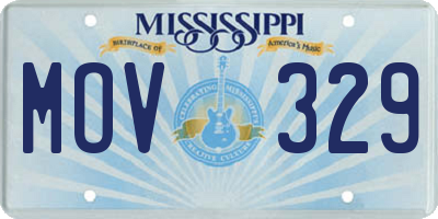 MS license plate MOV329