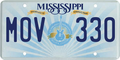 MS license plate MOV330
