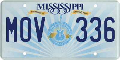 MS license plate MOV336