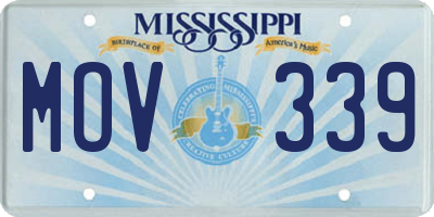 MS license plate MOV339