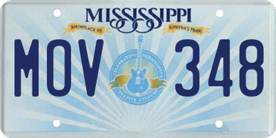 MS license plate MOV348