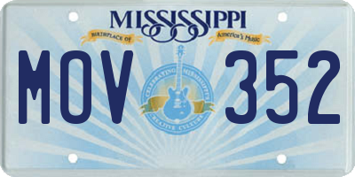 MS license plate MOV352