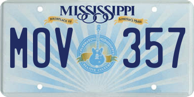 MS license plate MOV357