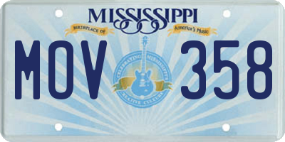 MS license plate MOV358