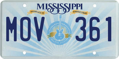 MS license plate MOV361