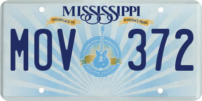 MS license plate MOV372