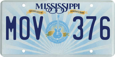 MS license plate MOV376