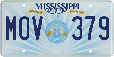 MS license plate MOV379