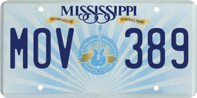 MS license plate MOV389