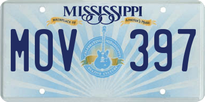 MS license plate MOV397