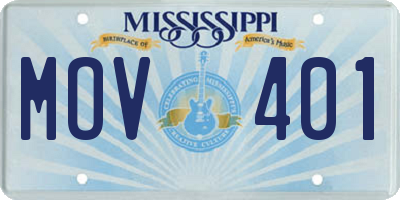 MS license plate MOV401