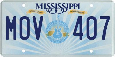 MS license plate MOV407