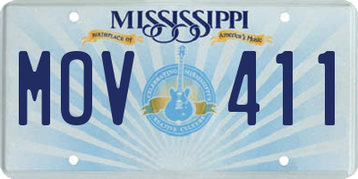 MS license plate MOV411