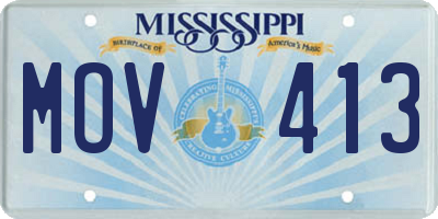 MS license plate MOV413