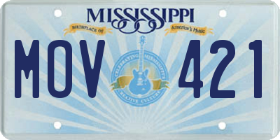 MS license plate MOV421