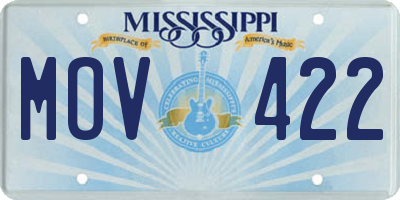 MS license plate MOV422