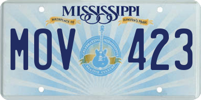 MS license plate MOV423