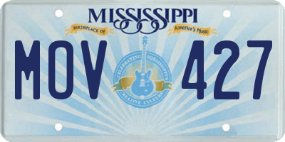 MS license plate MOV427
