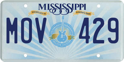 MS license plate MOV429